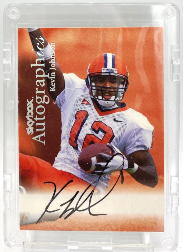 1999 Skybox Autographics Kevin Johnson NFL Autographed Card (3)