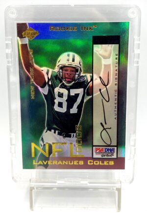 2000 Edge NFL Rookie Ink Gold Laveranues Coles Autograph (1)