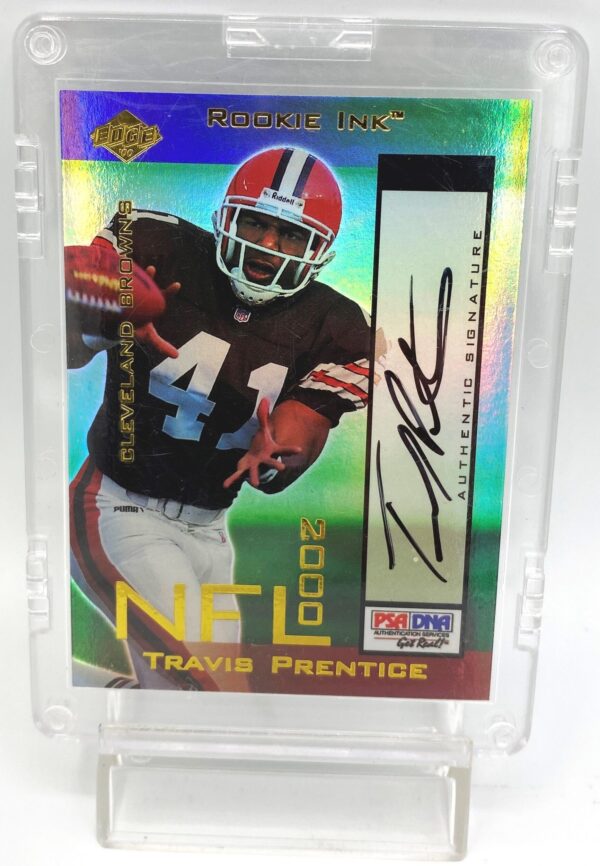 2000 Edge NFL Rookie Ink Gold Travis Prentice Autograph (2) 000 Edge NFL Rookie Ink Gold Travis Prentice Autograph (2)