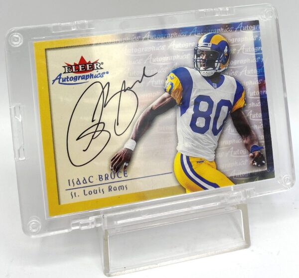 2000 Fleer Autographics Isaac Bruce Autographed Card (4)