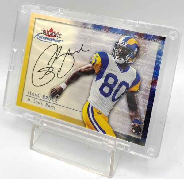 2000 Fleer Autographics Isaac Bruce Autographed Card (5)