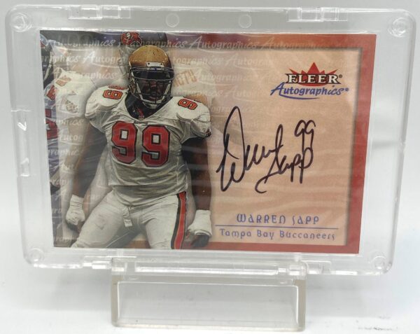 2000 Fleer Autographics Warren Sapp Autographed Card (1) 2000 Fleer Autographics Warren Sapp Autographed Card (1)