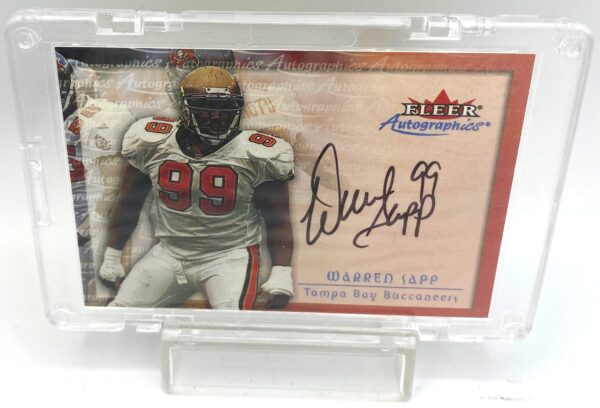 2000 Fleer Autographics Warren Sapp Autographed Card (2) 2000 Fleer Autographics Warren Sapp Autographed Card (2)