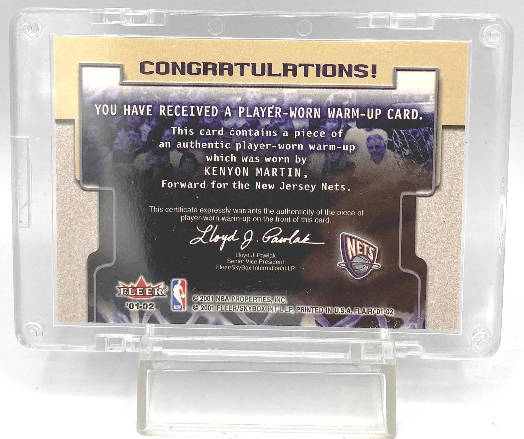 2001-02 Fleer-Flair Warming Up Kenyon Martin (4)