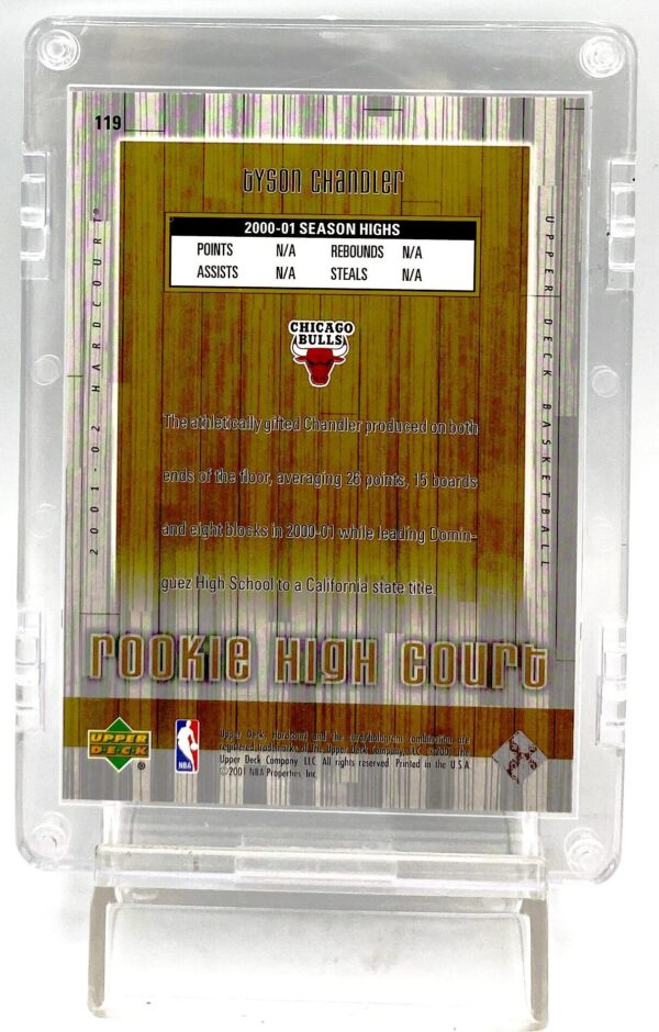 2001-02 Upper Deck Hardcourt Tyson Chandler Card #119 (5)