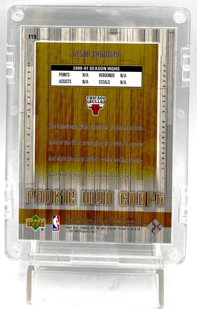 2001-02 Upper Deck Hardcourt Tyson Chandler Card #119 (5)