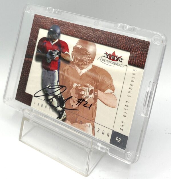2001 Fleer Autographics LaDainian Tomlinson Autographed (4)
