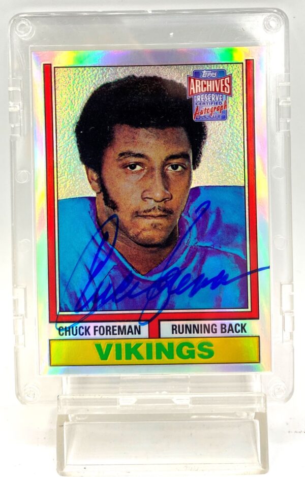2001 Topps Archives Reserve Reprint Chuck Foreman Autograph (1)