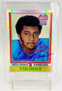 2001 Topps Archives Reserve Reprint Chuck Foreman Autograph (2)