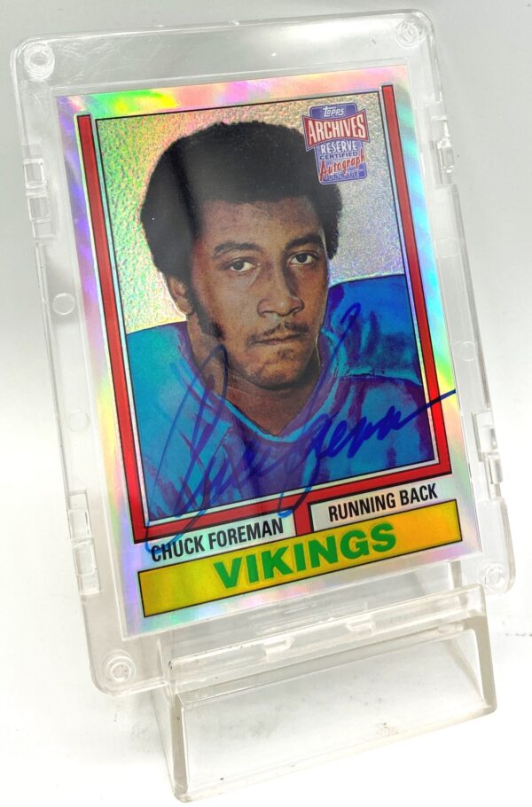 2001 Topps Archives Reserve Reprint Chuck Foreman Autograph (3)