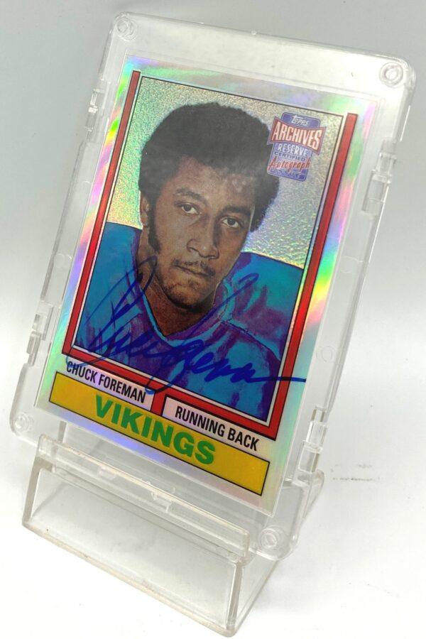 2001 Topps Archives Reserve Reprint Chuck Foreman Autograph (4)
