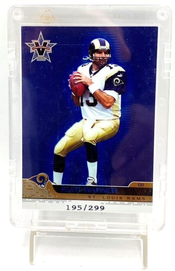 2001 Vanguard Blue Insert Card #80 Kurt Warner (1)