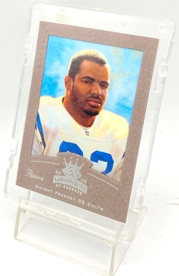 2002 Donruss Gridiron Kings Silver Rookie Card #139 Dwight Freeney (4) 2002 Donruss Gridiron Kings Silver Rookie Card #139 Dwight Freeney (4)