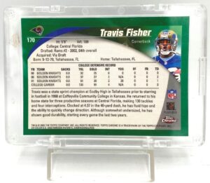 2002 Topps Chrome Rookie Refractor Card #170 Travis Fisher (5)