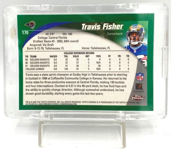 2002 Topps Chrome Rookie Refractor Card #170 Travis Fisher (5) 2002 Topps Chrome Rookie Refractor Card #170 Travis Fisher (5)