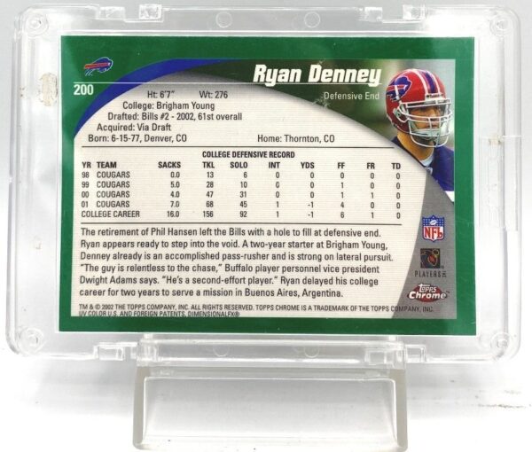 2002 Topps Chrome Rookie Refractor Card #200 Ryan Denney (5) 2002 Topps Chrome Rookie Refractor Card #200 Ryan Denney (5)