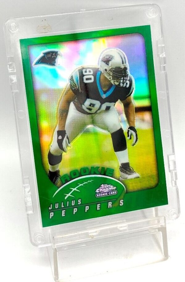 2002 Topps Chrome Rookie Refractor Card #214 Julius Peppers (3) 2002 Topps Chrome Rookie Refractor Card #214 Julius Peppers (3)