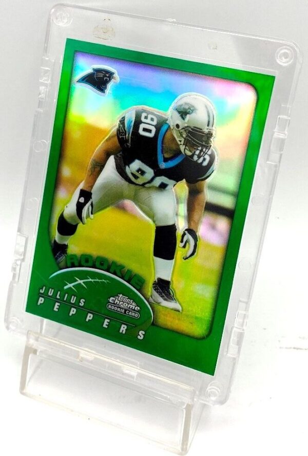 2002 Topps Chrome Rookie Refractor Card #214 Julius Peppers (4) 2002 Topps Chrome Rookie Refractor Card #214 Julius Peppers (4)