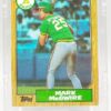 1987 Topps Rookie Card #366 Mark McGwire (1) 1987 Topps Rookie Card #366 Mark McGwire (1)