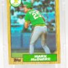 1987 Topps Rookie Card #366 Mark McGwire (2) 1987 Topps Rookie Card #366 Mark McGwire (2)