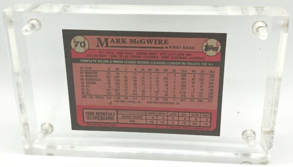 1989 Topps Card #70 Mark McGwire (5) 1989 Topps Card #70 Mark McGwire (5)