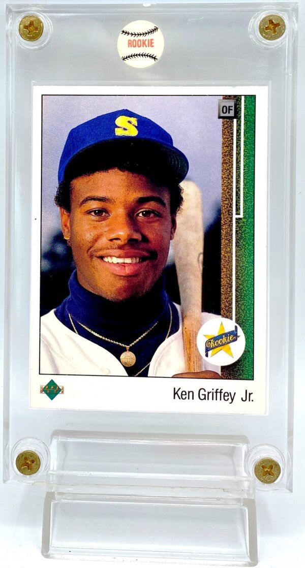 1989 Upper Deck Card #1 Ken Griffey Jr (Vintage "Rookie" MLB-Seattle Mariners Outfield-Jersey #24) "Rare-Vintage" (1989)