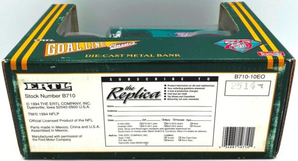 1994 Goal Line Classic 1912 Model T Van Die-Cast Metal Bank (75 Years of NFL Ltd Ed 1-25 Scale) Ertl (8)