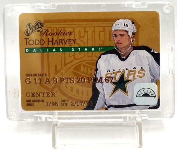 1995-96 Leaf Studio Rookies Insert Card #9 of 20 Todd Harvey (1)