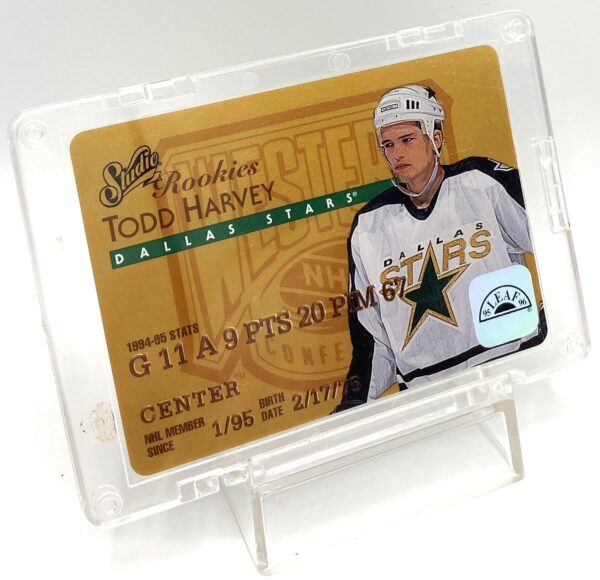 1995-96 Leaf Studio Rookies Insert Card #9 of 20 Todd Harvey (3)