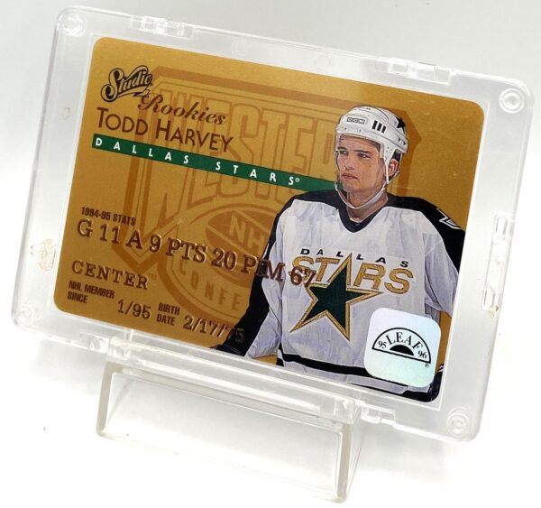 1995-96 Leaf Studio Rookies Insert Card #9 of 20 Todd Harvey (4)