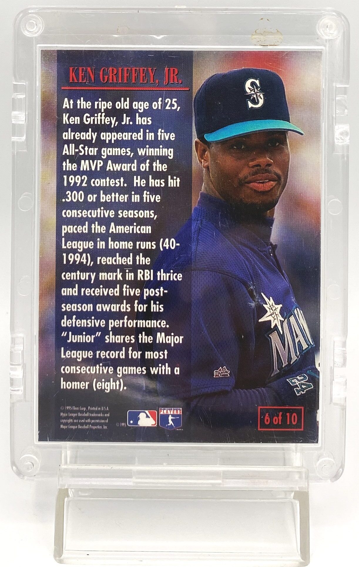 1995 Fleer '95 Diamond Tribute Card #6 of 10 Ken Griffey Jr (5)