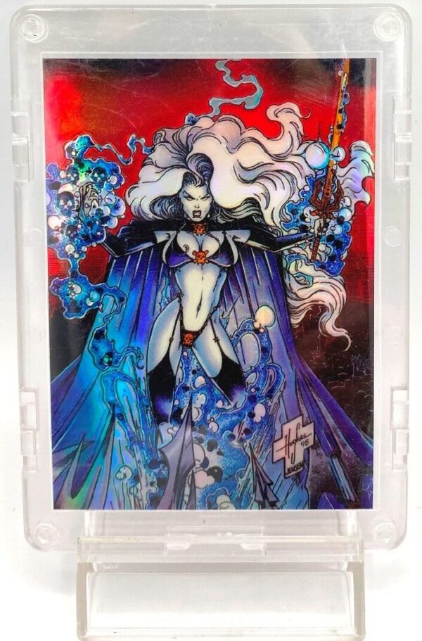 1995 Krome Lady Death Chromium Refractor Series II Promo (2) 1995 Krome Lady Death Chromium Refractor Series II Promo (2)