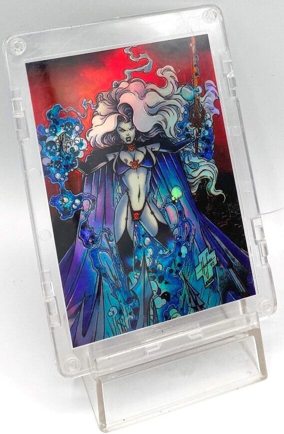 1995 Krome Lady Death Chromium Refractor Series II Promo (3) 1995 Krome Lady Death Chromium Refractor Series II Promo (3)