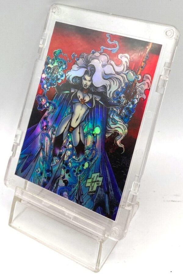 1995 Krome Lady Death Chromium Refractor Series II Promo (4) 1995 Krome Lady Death Chromium Refractor Series II Promo (4)