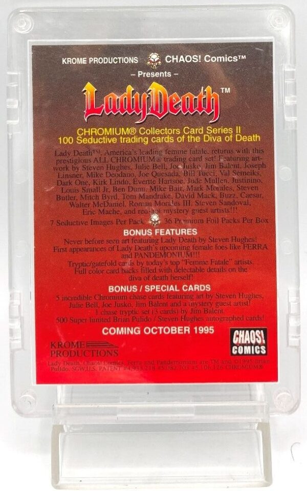 1995 Krome Lady Death Chromium Refractor Series II Promo (5) 1995 Krome Lady Death Chromium Refractor Series II Promo (5)