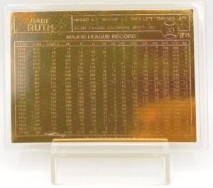 1996 Gold Card #30 Babe Ruth New York Yankees (7)