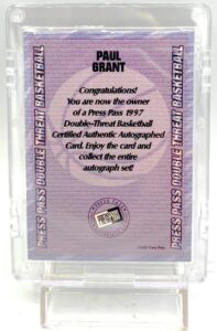 1997 Press Pass Double Threat Rookie Paul Grant (6)