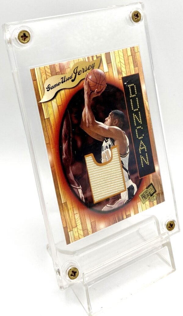 1997 Press Pass Game Used Jersey Card #JC 1 Of 4 Tim Duncan (3)