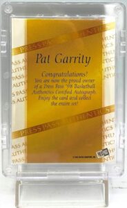 1998 Press Pass Authentics Rookie Pat Garrity (6)