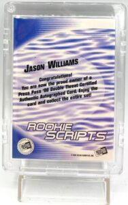 1998 Press Pass Rookie Scripts Jason Williams Autograph (6)