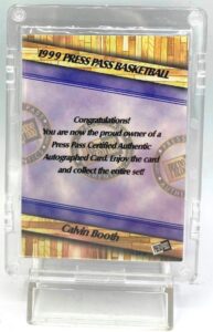 1999 Press Pass Authentics Rookie Calvin Booth (6)