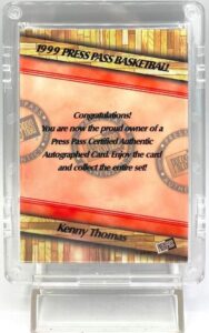 1999 Press Pass Authentics Rookie Kenny Thomas (6)