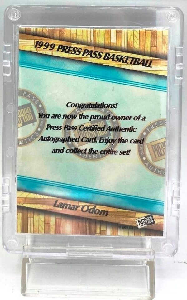 1999 Press Pass Authentics Rookie Lamar Odom (7)