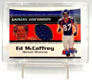 2000 Fleer Gamers Uniformity Ed McCaffrey (Game Used Jersey) Congratulations (1)
