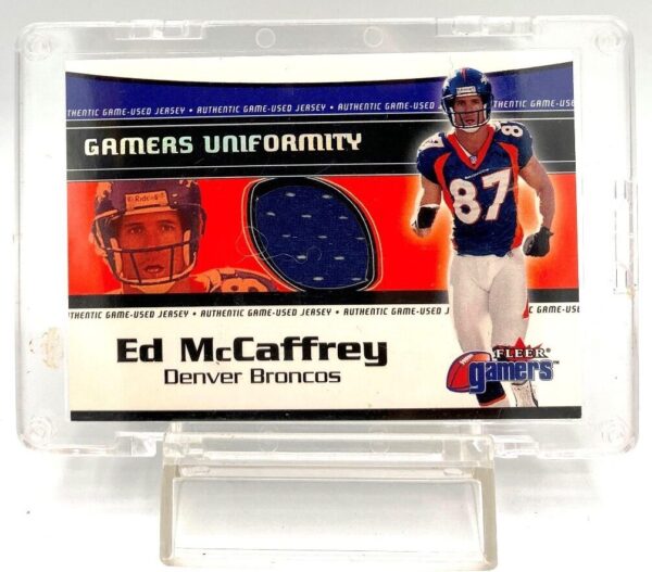 2000 Fleer Gamers Uniformity Ed McCaffrey (Game Used Jersey) Congratulations (2)