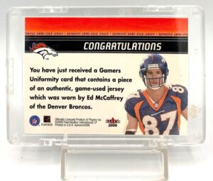 2000 Fleer Gamers Uniformity Ed McCaffrey (Game Used Jersey) Congratulations (5)