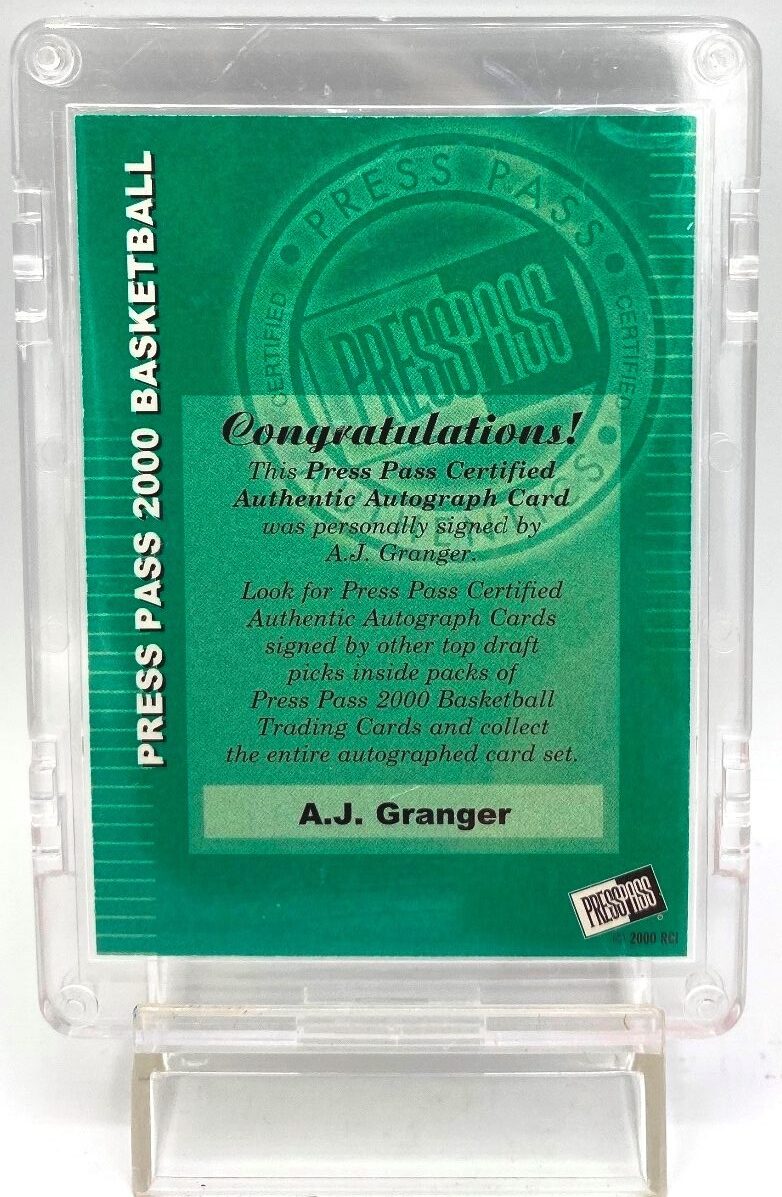 2000 Press Pass Authentics Rookie A J Granger (6)