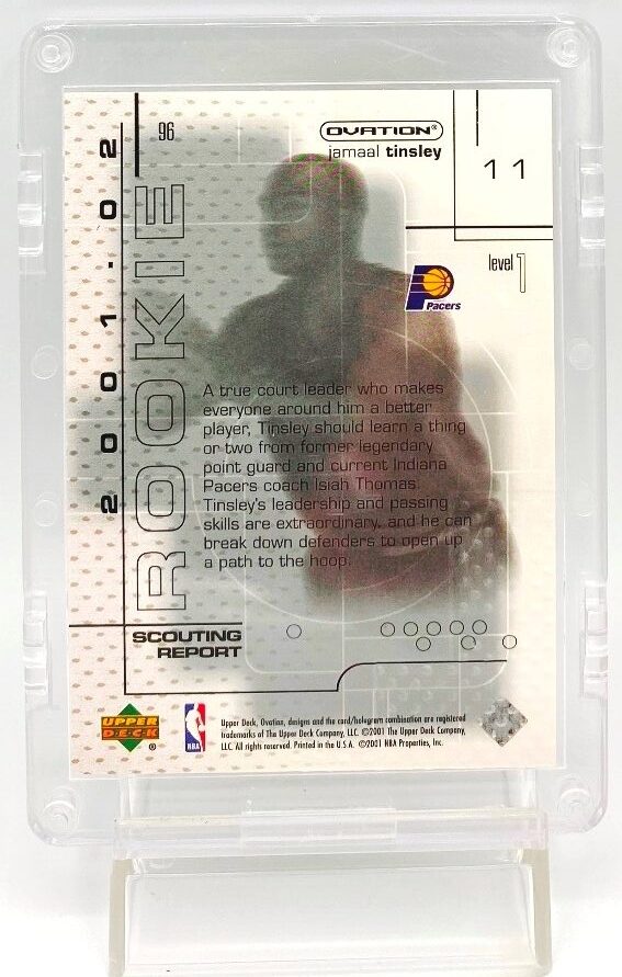 2001-02 Upper Deck Ovation Rookie Card #96 Jamaal Tinsley (5)