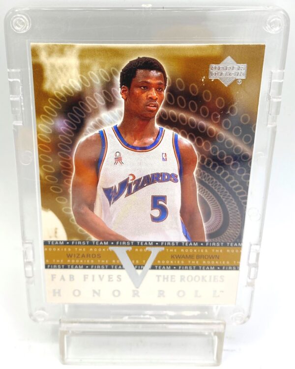 2001-02 Upper Deck The Rookies Card #F5-R5 Kwame Brown (2) 2001-02 Upper Deck The Rookies Card #F5-R5 Kwame Brown (2)