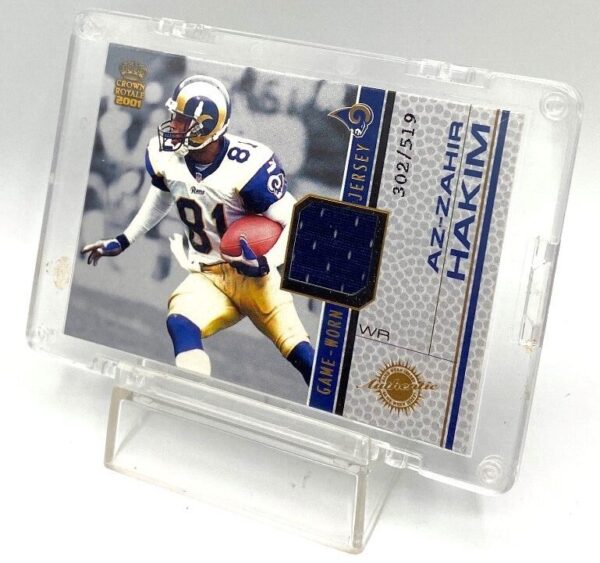 2001 Crown Royale Az-Zahir Hakim (Game Worn Jersey) Ltd Ed Card #13 (3)